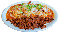 Asada Chilaquiles Omelette