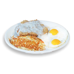 Country Style Fried Steak & Eggs
