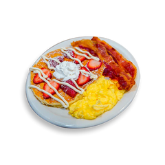 Kids Strawberry Cheesecake Pancake Combo