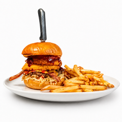 Crunchy BBQ Cheeseburger