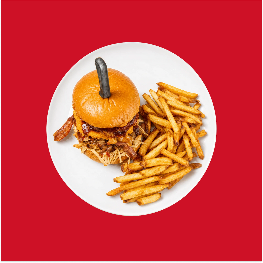 Crunchy BBQ Cheeseburger