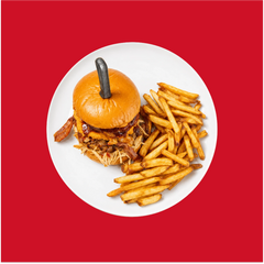 Crunchy BBQ Cheeseburger