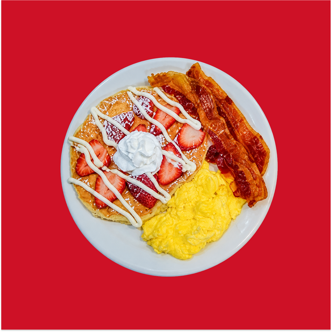 Kids Strawberry Cheesecake Pancake Combo