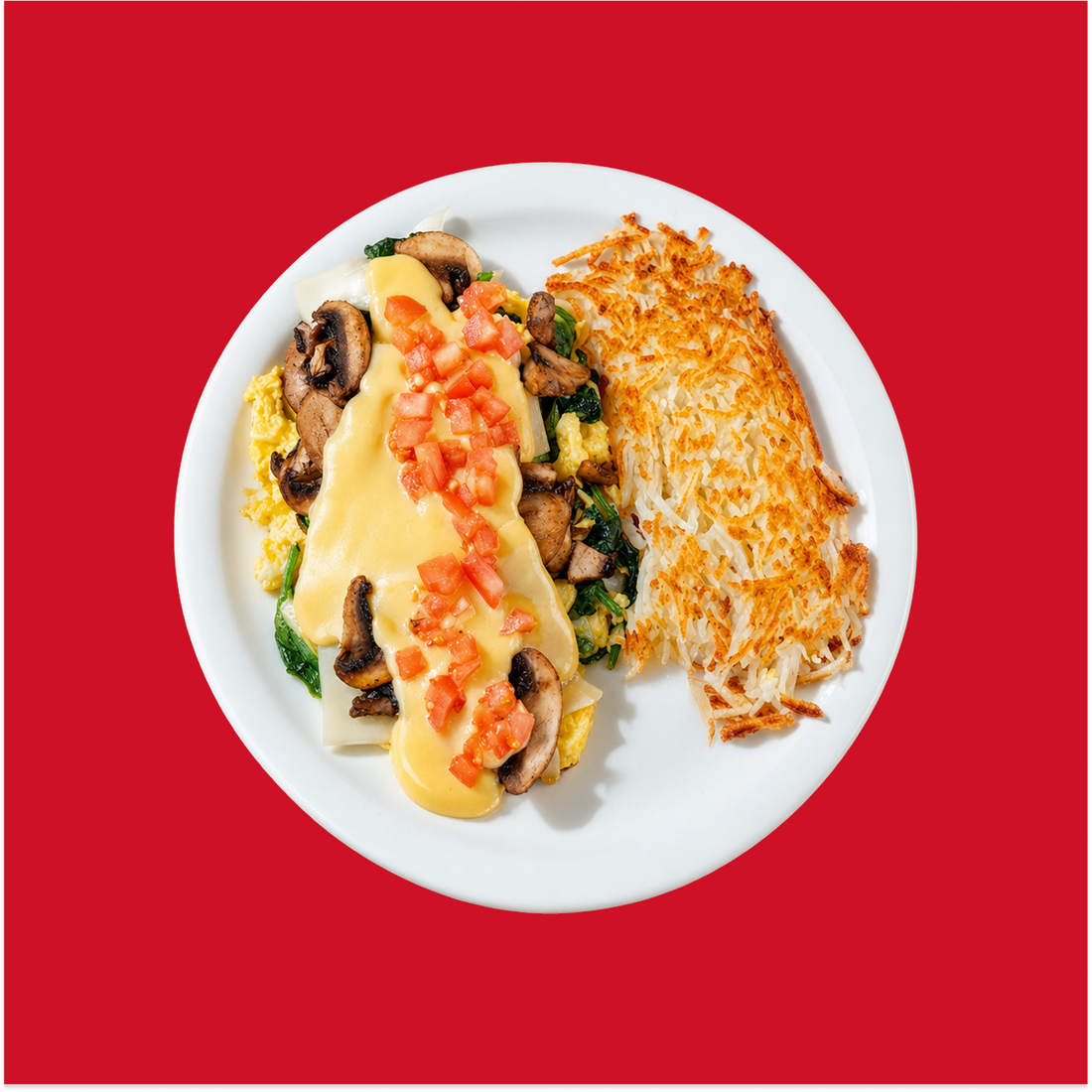 Spinach Mushroom Hollandaise